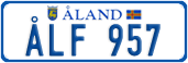 License plate of Åland, Cars (ÅLA 1234)