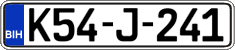 License plate of Bosnia and Herzegovina, Regular plates