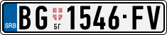 License plate of Serbia, Cars