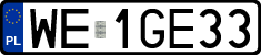 License plates of Poland, Regular car plates