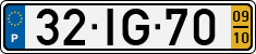 License plate of Portugal, Regular plates