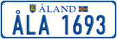 License plate of Åland, Cars (ÅLA 1234)