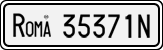 License plate of Italy, Cars (1927 year series)