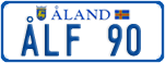 License plate of Åland, Cars (ÅLA 1234)