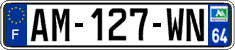 French license plate, SIV (ordinary)
