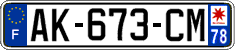 French license plate, SIV (ordinary)