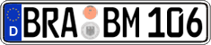German license plate, Regular plates