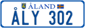 License plate of Åland, Cars (ÅLA 1234)