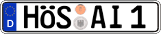 German license plate, Regular plates