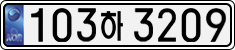 License plate of South Korea, Cars (2007)