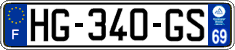 French license plate, SIV (ordinary)