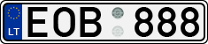 License plate of Lithuania, Cars