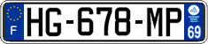 French license plate, SIV (ordinary)