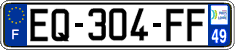 French license plate, SIV (ordinary)