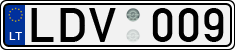 License plate of Lithuania, Cars