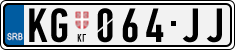License plate of Serbia, Cars