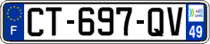 French license plate, SIV (ordinary)