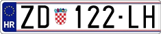 License plate of Croatia, Regular plates
