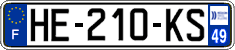French license plate, SIV (ordinary)