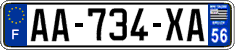 French license plate, SIV (ordinary)