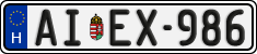 license plates of Hungary, Regular plates (2022)
