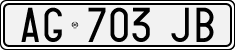 License plate of Italy, Cars (1994 year series)
