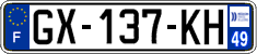 French license plate, SIV (ordinary)