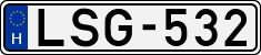 license plates of Hungary, Cars (1990)