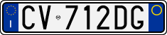 License plate of Italy, Cars (1994 year series)