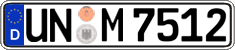 German license plate, Regular plates