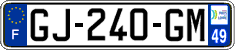 French license plate, SIV (ordinary)