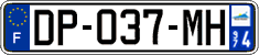 French license plate, SIV (ordinary)