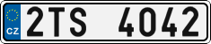 License plate of the Czech Republic, Cars (2001)