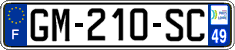 French license plate, SIV (ordinary)