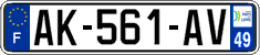 French license plate, SIV (ordinary)