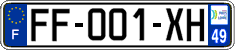 French license plate, SIV (ordinary)