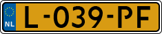 License plate of the Netherlands, Cars