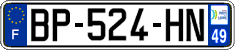 French license plate, SIV (ordinary)