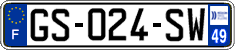 French license plate, SIV (ordinary)