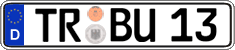German license plate, Regular plates
