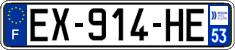 French license plate, SIV (ordinary)