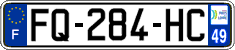French license plate, SIV (ordinary)