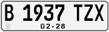 License plate of Indonesia, Regular plates