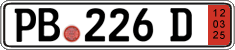 German license plate, Export transit plates