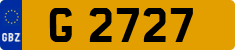 License plate of Gibraltar, Regular car plates (G 12345)