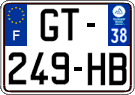 French license plate, SIV (ordinary)