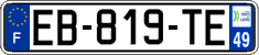 French license plate, SIV (ordinary)