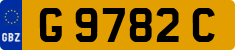 License plate of Gibraltar, Regular car plates (G 1234 A)