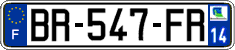 French license plate, SIV (ordinary)