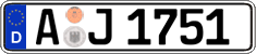 German license plate, Regular plates